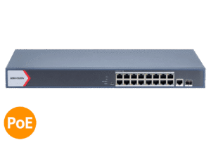 Hikvision 16-Port Gigabit PoE Smart Managed Switch DS-3E1518P-EI V2 – 1 Uplink + 1 SFP, 230W