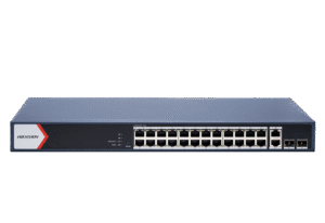 Hikvision 24-Port Gigabit PoE Smart Managed Switch DS-3E1528P-EI/M – 2 Uplink + 2 SFP, 370W