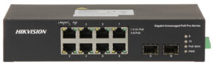 Hikvision 8-Port Gigabit Unmanaged Hi-PoE Harsh-Environment Switch DS-3T0510HP-E/HS – 2 SFP, 110W