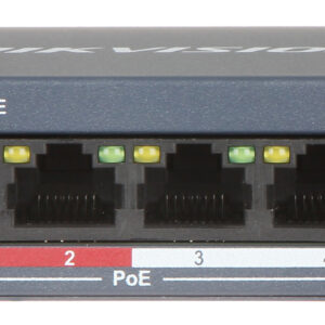hikvision 4 port 10/100 poe switch ds 3e0105p e/m – 1 uplink, unmanaged