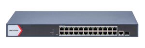 Hikvision 24-Port Gigabit PoE Smart Managed Switch DS-3E1526P-EI/M – 1 Uplink + 1 SFP