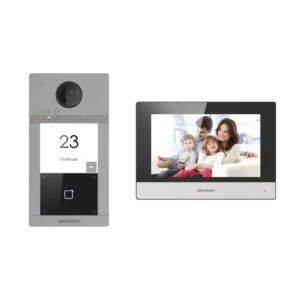 hikvision ip video intercom kit ds kis604 p(c) – 2mp door station + 7" touch monitor