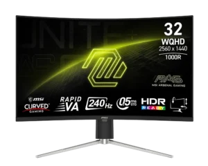MSI MAG 325CQRXF E2 32″ QHD Curved Gaming Monitor – 240Hz, 0.5ms
