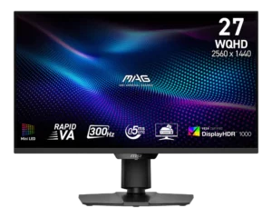 MSI MAG 274QPF X30MV 27″ QHD Mini-LED Rapid VA Gaming Monitor – 300Hz, 0.5ms, HDMI 2.1
