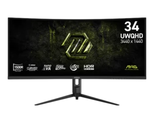 MSI MAG 342CQRF E20 34″ UWQHD Curved Gaming Monitor – 200Hz, 0.5ms